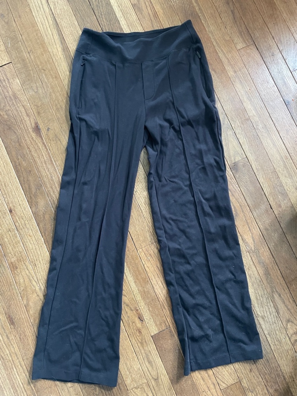 Athleta Women's Black Wide-Leg Knit Pants